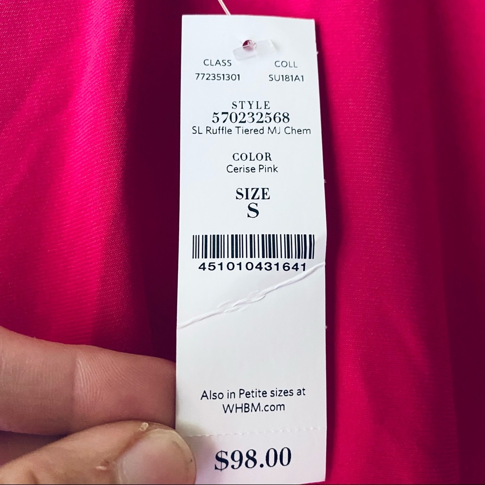 ‼️SALE‼️ NWT White House Black Market Ruffled Tiered Party 🎈 Dress - Picture 2 of 4